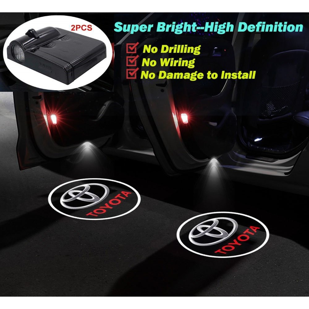 Laser Lampu Proyektor Logo Pintu Mobil (1 set = 2 PCS) | Car  LED Wireless Sensor