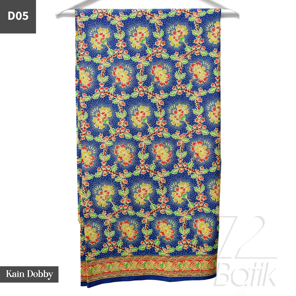 KAIN BATIK PREMIUM Bahan Dobby Motif Kembang Nitik Warna Biru 722097 Cap 72 Jarik Jarit Samping Kebat Panjang Batik Katun Modern Premium Bahan Seragam Batik Pernikahan Kantor Keluarga Murah Kamen Jadi Batik Bali Lembaran