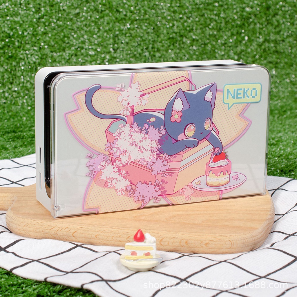 Tas Pelindung Penyimpanan Nintendo Switch V1 V2 / OLED Tema NEKO Cat