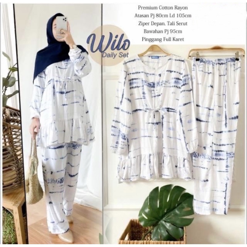 tunik setelan katun