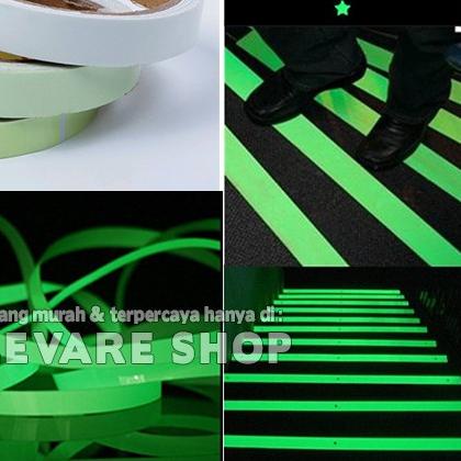 

➣ 1 ROLL Luminous Tape Stiker Lakban Nyala Glow in the Dark 1 cm x 3 m - Nyala Hijau ♣