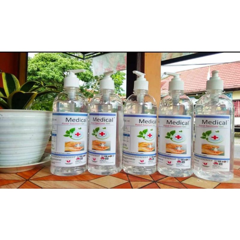 hand sanitizer gel &amp; cair 500 ml aroma aloe vera izin kemenkes