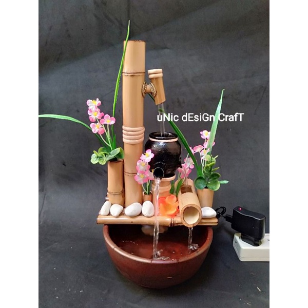 Gemericik Air mancur meja••bambu hias •• Hampers•• air mancur bambu mini