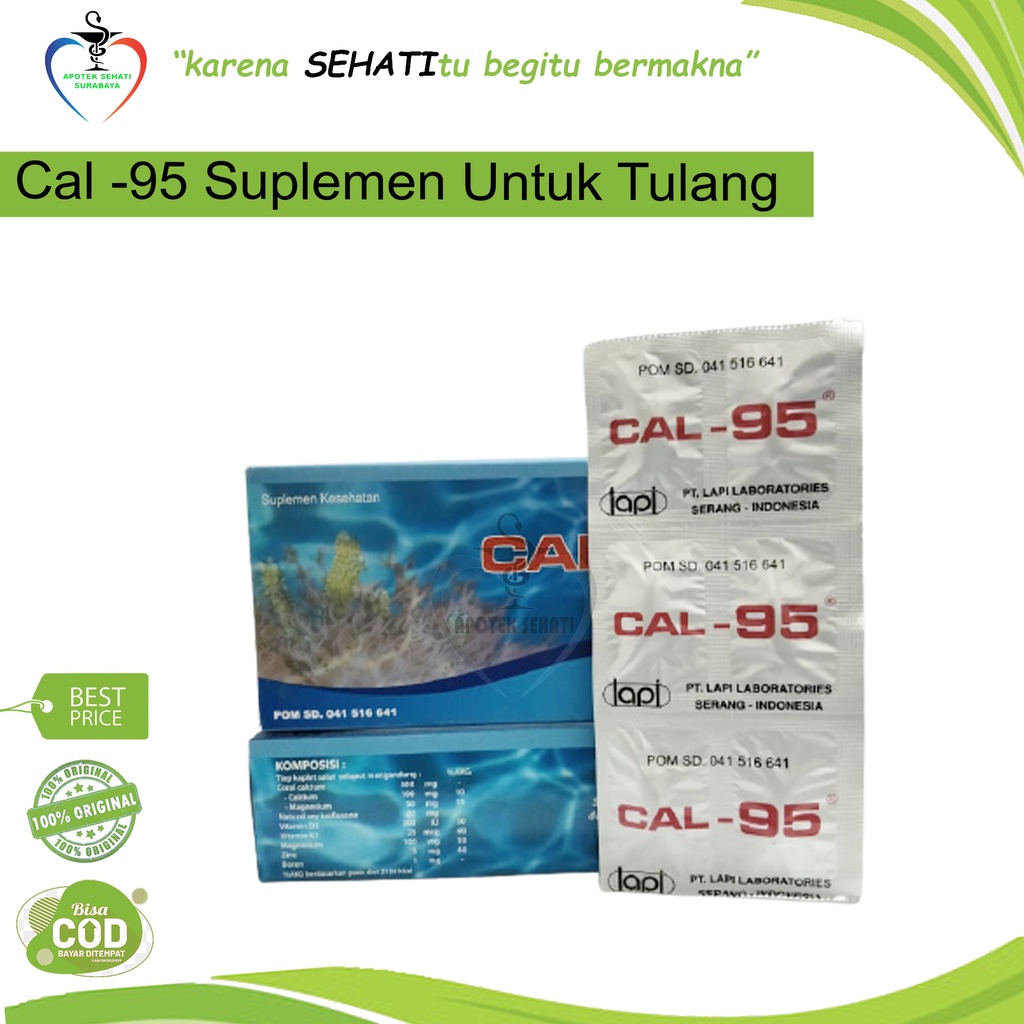 CAL 95 VITAMIN TULANG PER STRIP / Obat Osteoporosis