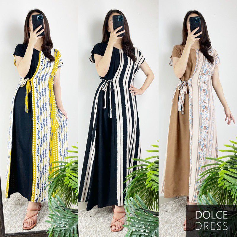 Dolce Inces DolceDress Homedress - Daster Busui Mata Kaki