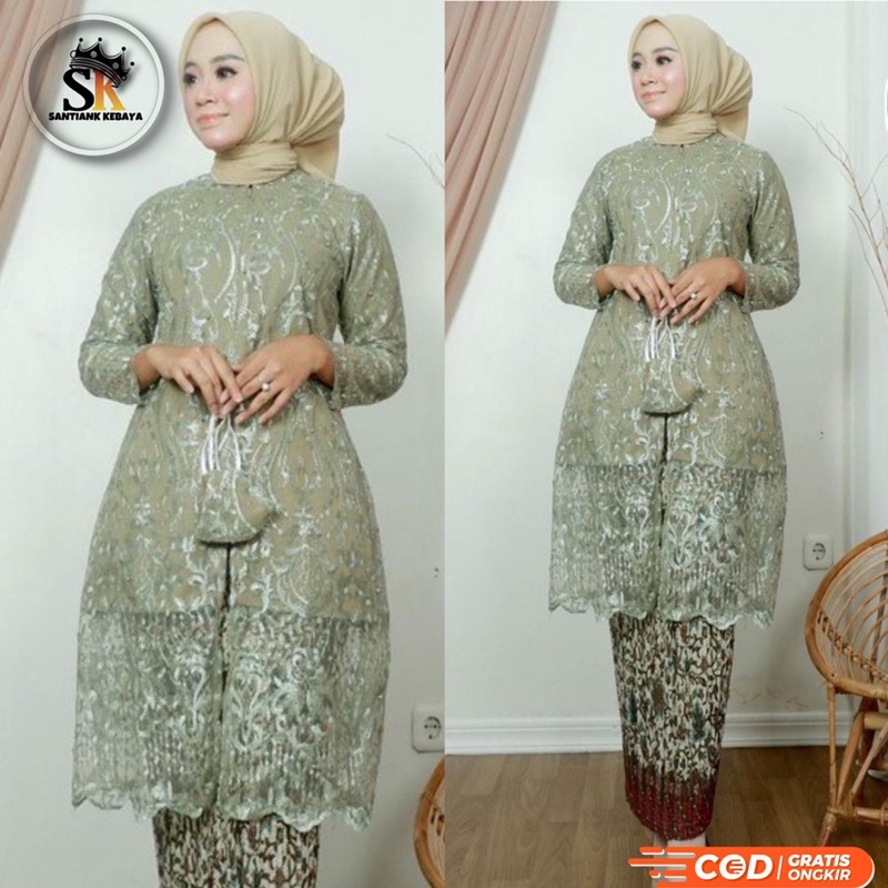 Set Kebaya Tunik Busui Set Kebaya Model Tunik Kebaya Wisuda Kebaya Modern Baju Pesta By Santiank_Kebaya