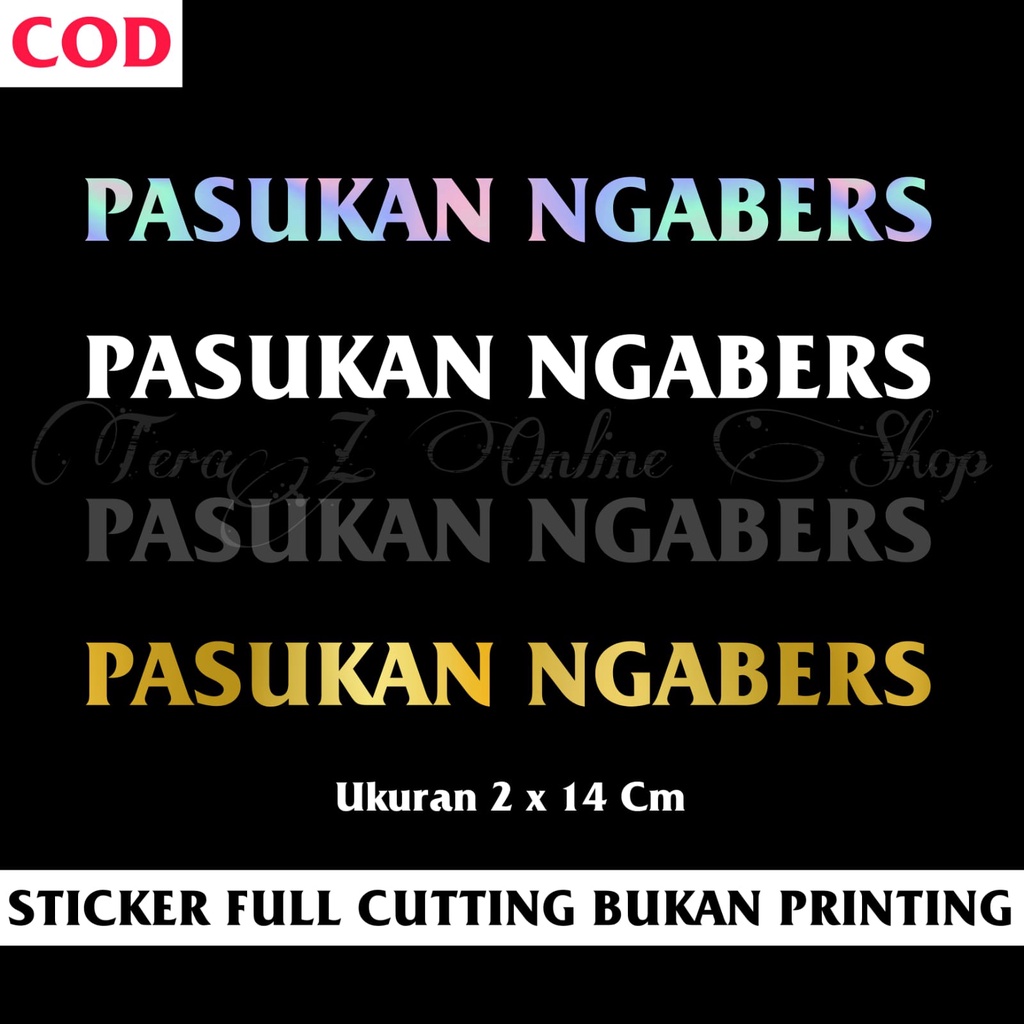 

STICKER HOLOGRAM / STICKER WARNA PASUKAN NGABERS