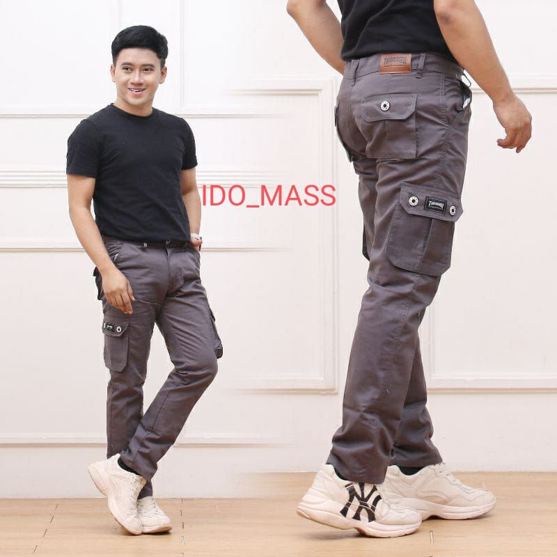 yang terbaru celana panjang jogger pria dewasa bahan melar  katun ℅