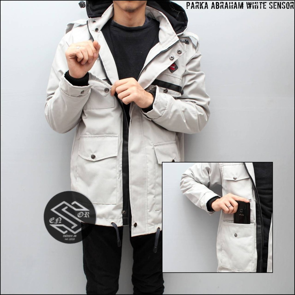 TERMURAH!! JAKET PARKA LIST PRIA / JAKET PARKA ABRAHAM