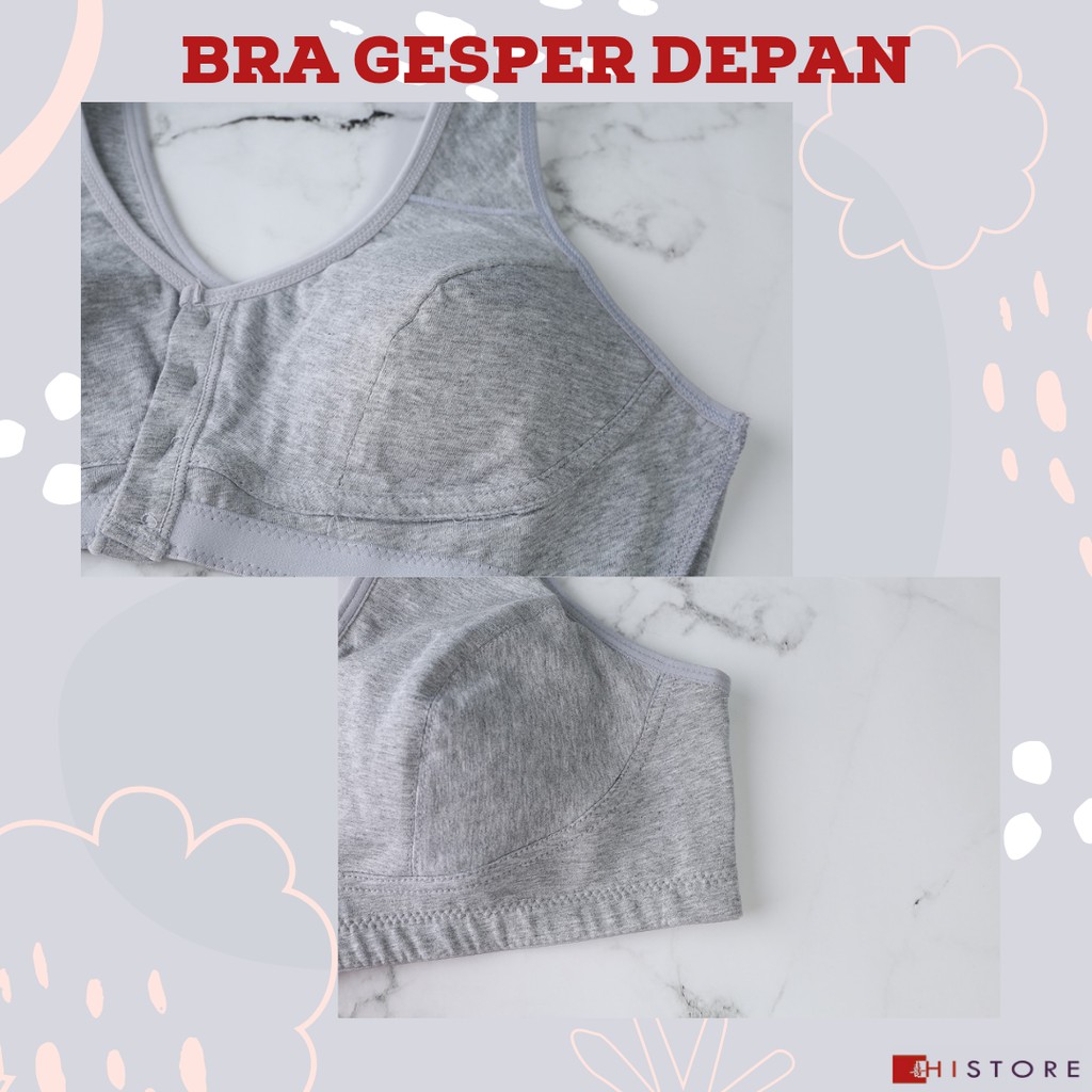 [HI] Bra Seamless Push Up Nirkabel Gesper Depan Wanita Paruh Baya dan Tua 2078