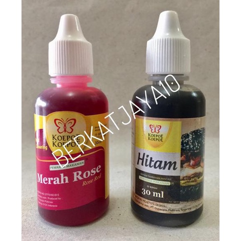 

Pewarna Koepoe koepoe food coloring kupu kupu Merah Rose / Pink Hitam BERMUTU Kode 1444