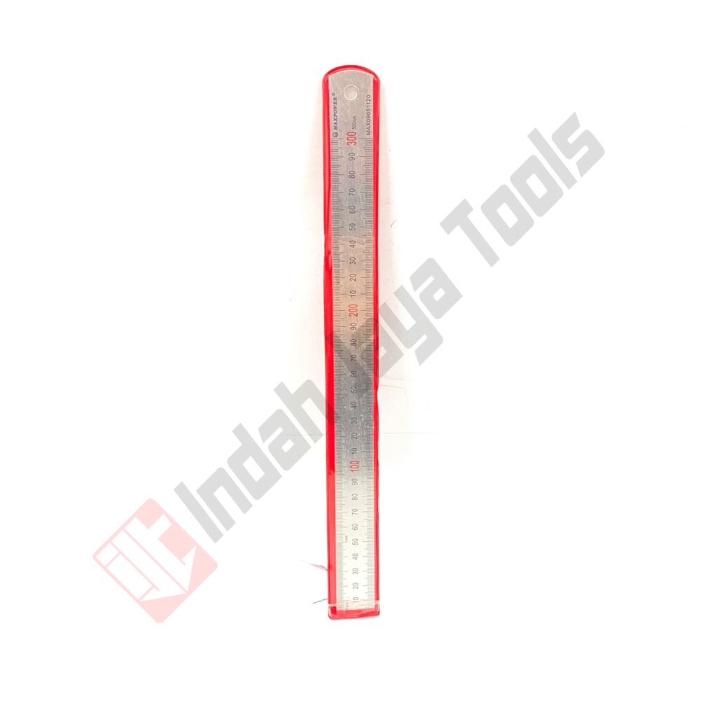 MAXPOWER Metric Steel Ruler Penggaris Besi 15 30 cm Ruler