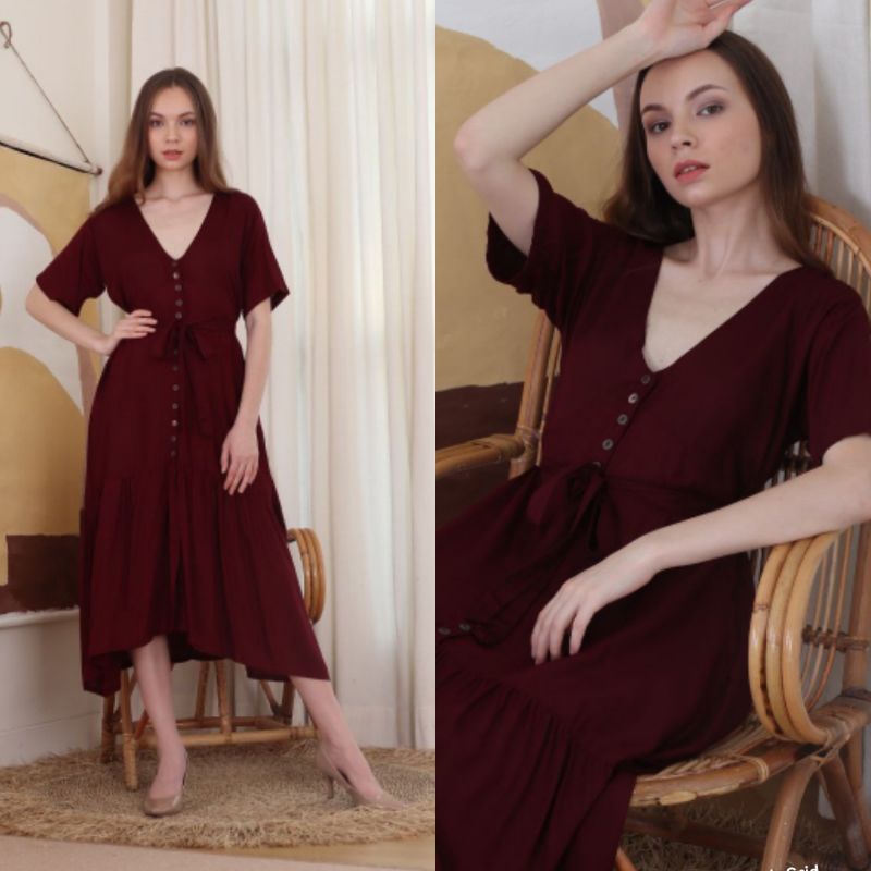 Dres paradise/ long dres busui/ gaun panjang/ gaun putih panjang/ Dres putih panjang/Korean dres