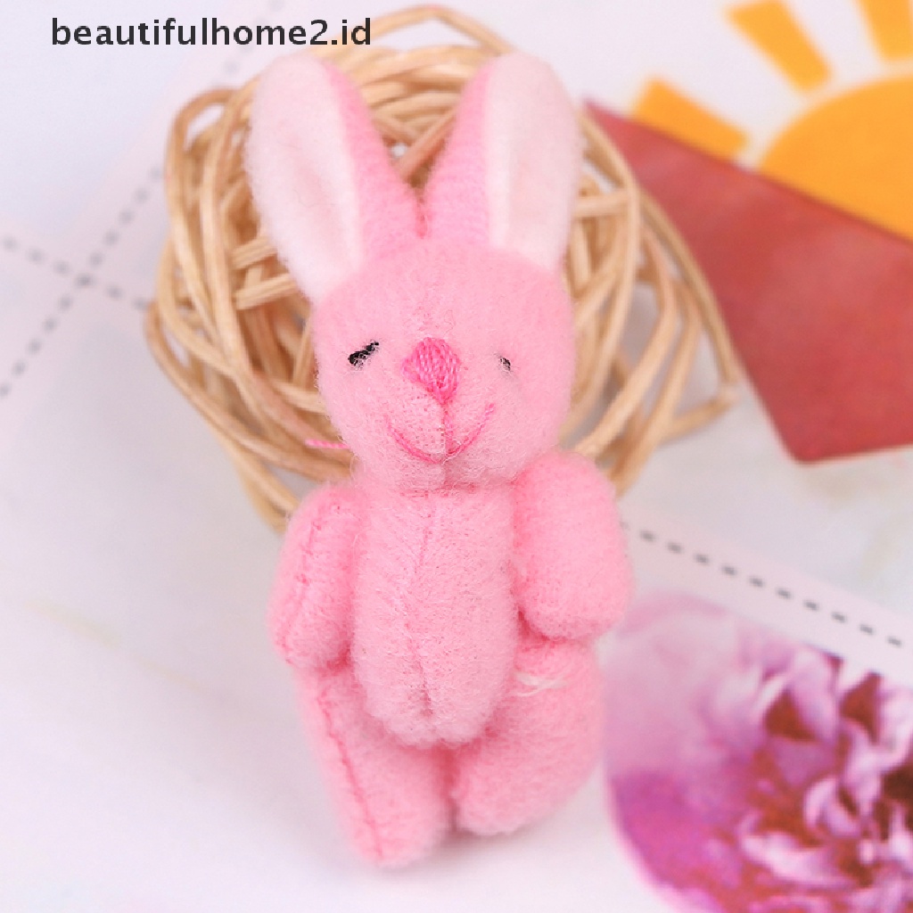 (Beautifulhome2.Id) Mainan Boneka Stuffed Plush Kelinci Mini 4cm Untuk Bayi / Anak