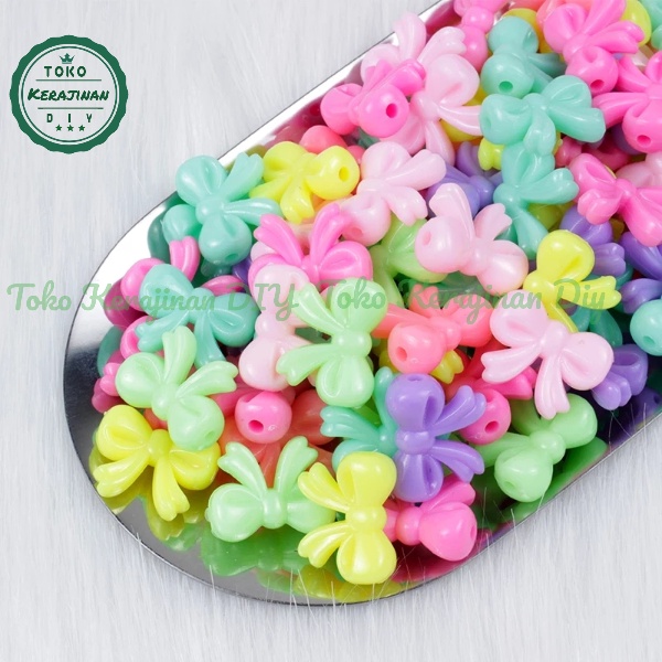 [ 20 pcs ] Manik Manik Mote Pita Pastel Bahan Craft &amp; DIY