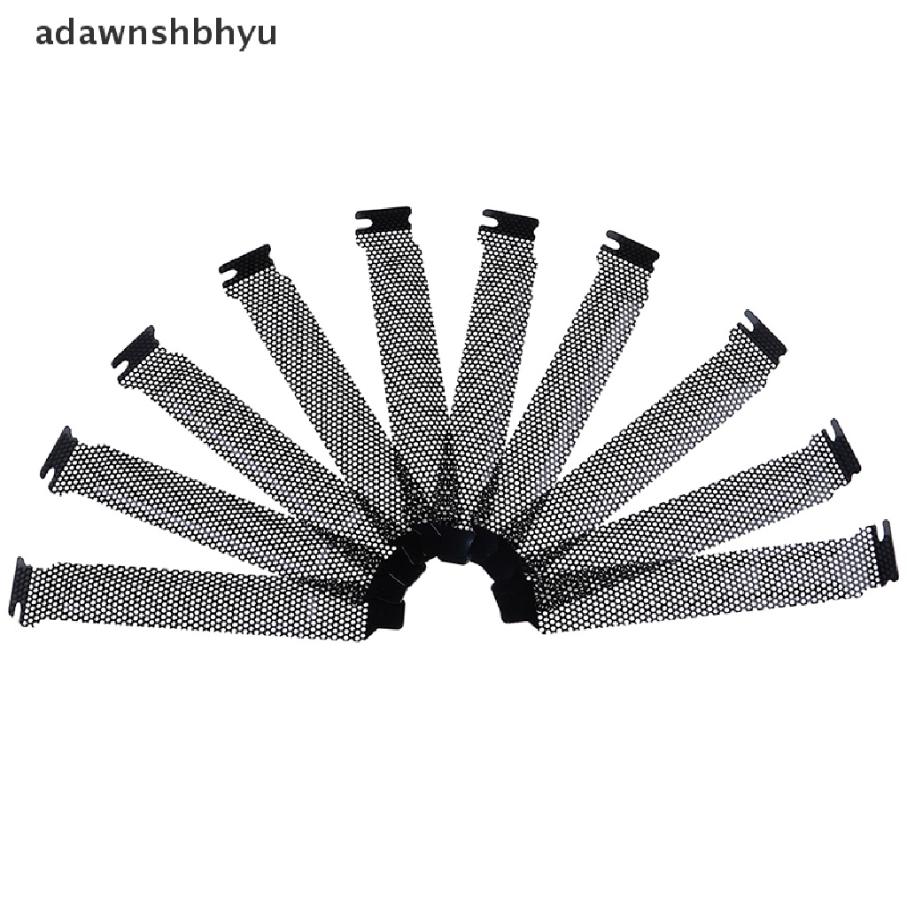 Adawnshbhyu 10Pcs Hitam Baru Penutup slot PCI filter Debu blanking plate Baja Keras