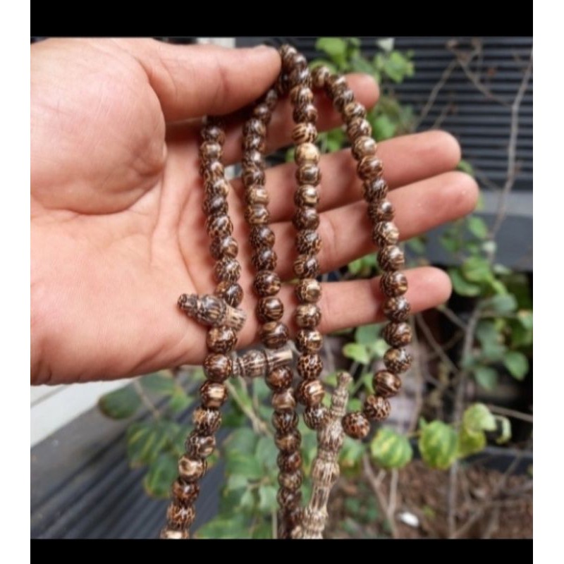 Tasbih kayu liwung macan asli 8mm tasbih kayu liwung macan