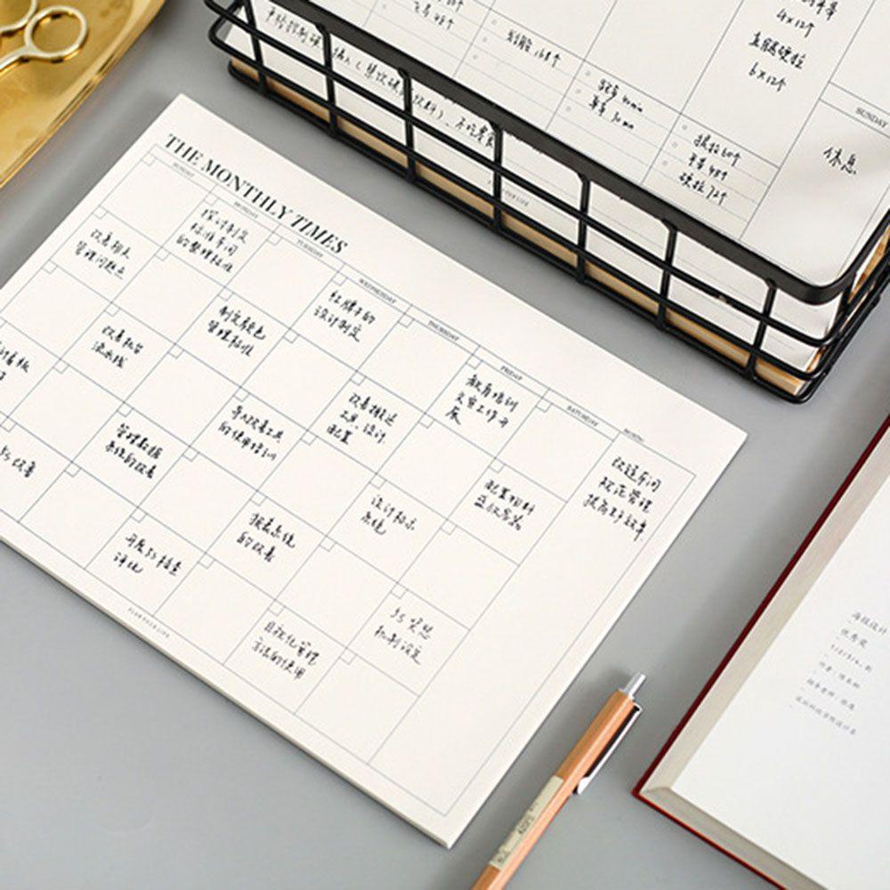 [Elegan] Memo 60halaman Jadwal Perencana Mingguan Alat Tulis Simple Kreatif