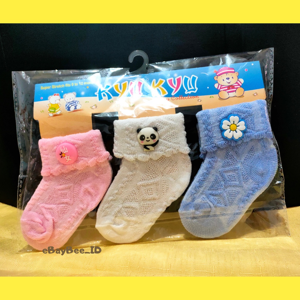 eBayBee_ID Kaos Kaki Bayi Newborn 3 in 1 by Kyu Kyu