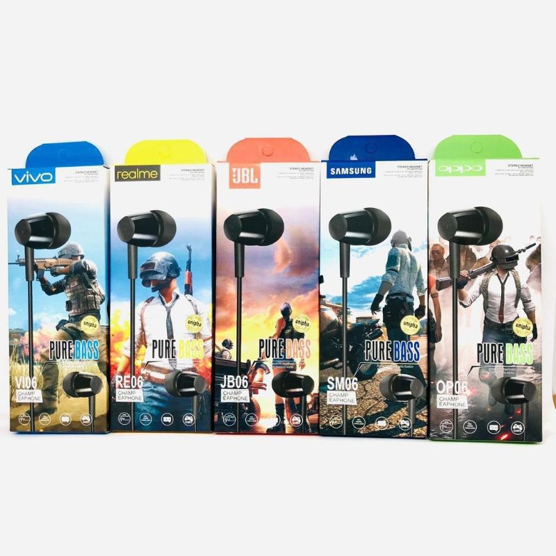 Headset JBL JB06 PureBass Handsfree Hansfree JBL Pure Bass Earphone JBL Pure Bass JB06