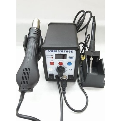 Yihua 8786D 2In1 Blower Soldering Heat Gun Uap Solder Station Servis