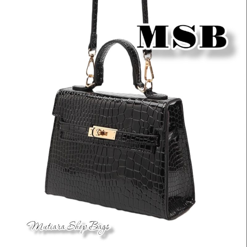 MSB - (COD) New Tas Selempang Croco Top Handle Bag Acc Import Mewah