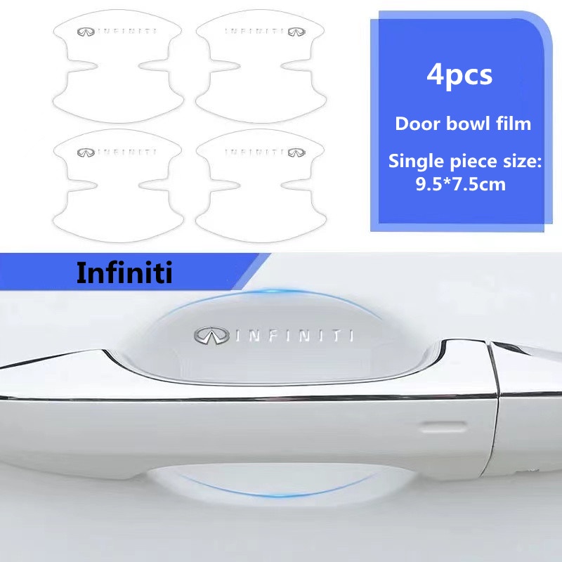 Infiniti Stiker film Transparan Pelindung Gagang Pintu Mobil anti Gores / Debu