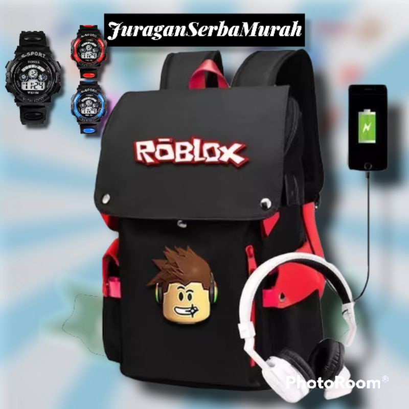 Tas Ransel Sekolah Anak laki laki Karakter ROBLOX dan Super Hero Murah