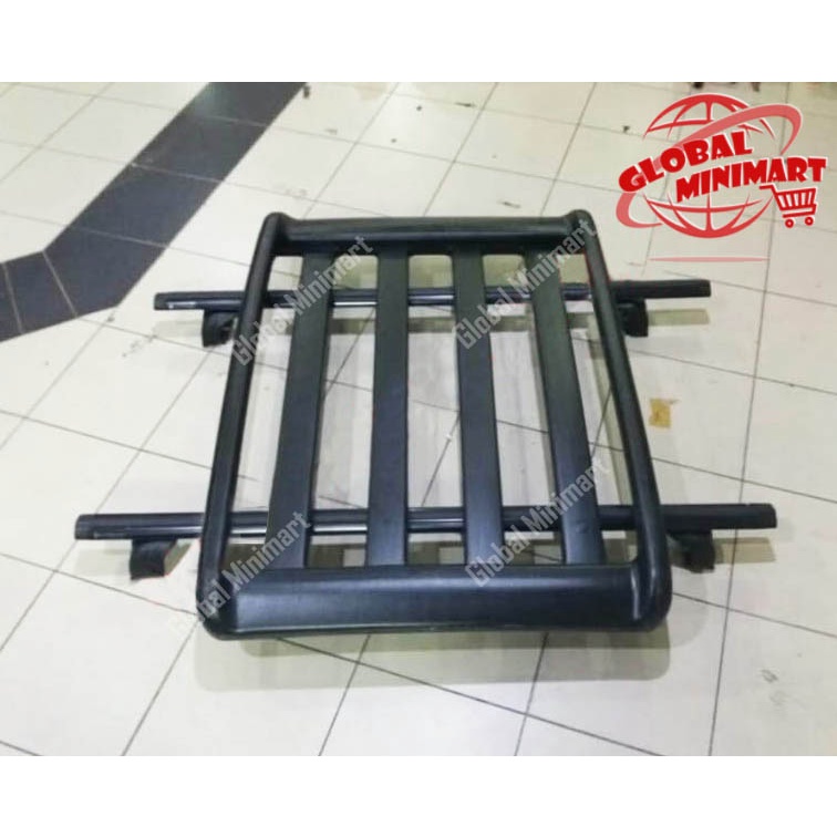 Paket Crossbar Cross Bar Jepit Roof Rail + Rack Bagasi All New Pajero 2021 GM