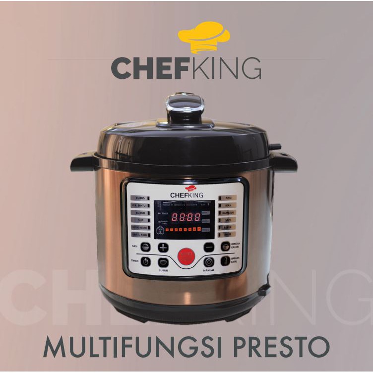 CHEFKING Rice Cooker Magic Com | Steamer Presto Multifungsi | Alat Masak Digital Slow Cooker