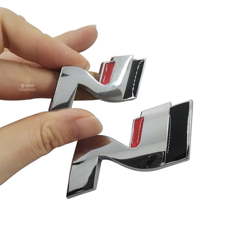 1pc Stiker Emblem Logo Nline Bahan Metal Untuk Dekorasi Mobil Hyundai