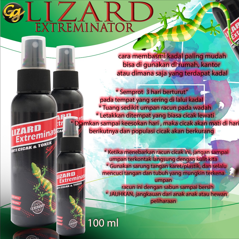 Racun Cicak Pembasmi cicak Pembunuh Cicak Tokek 100 Ml

racun Pengusir Cicak Tokek / Lizard Repellen