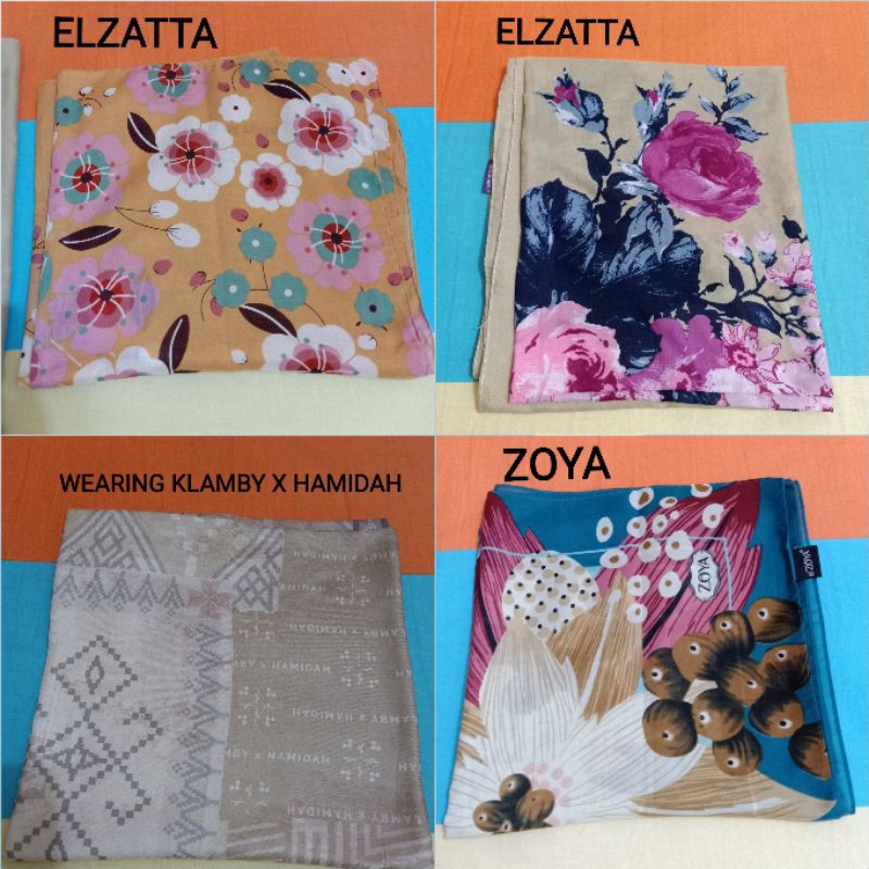 Preloved Scarf Wearing Klamby, Dian Pelangi, Zoya, Elzatta dll