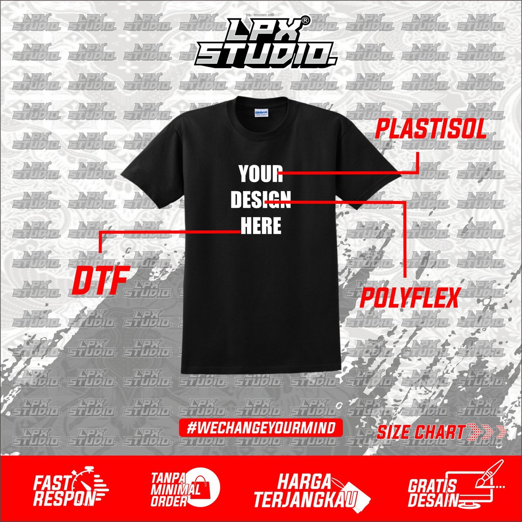 KAOS DISTRO SABLON CUSTOM | KAOS SABLON DTF