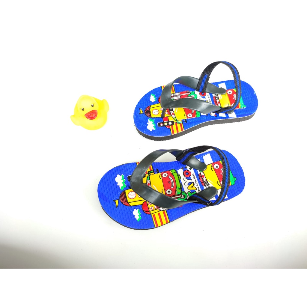 SANDAL JEPIT BABY KIDS MOTIF TAYO USIA 1-3 THUN