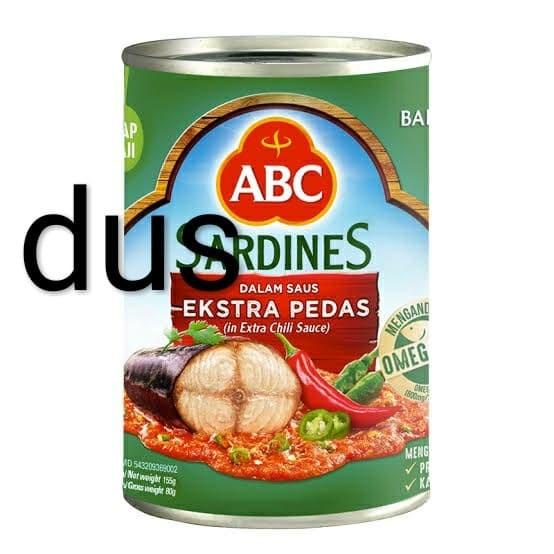 

Kaleng | Ikan Kaleng Sardines Abc 425Gr Per Dus (24Klg)