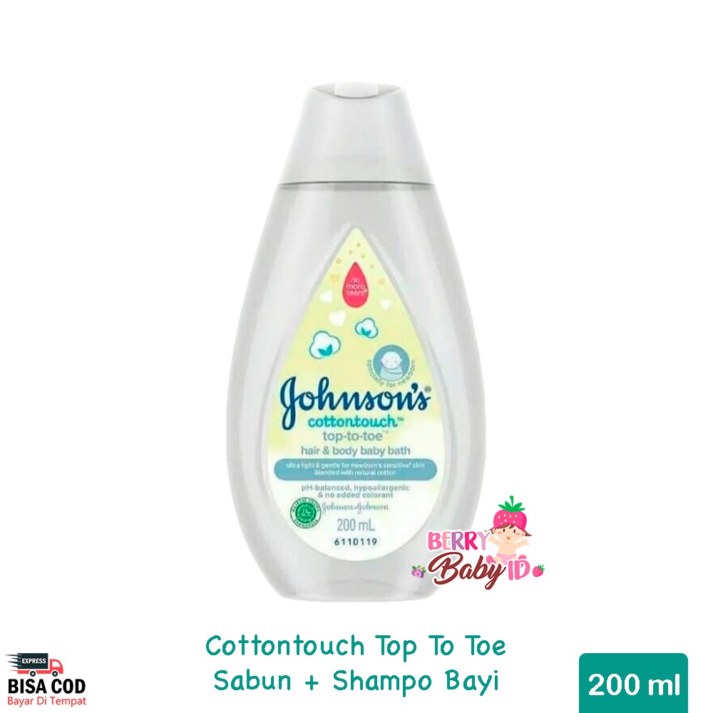 Johnson's Cottontouch Hair &amp; Body Baby Bath Shampo &amp; Sabun Bayi 200 ml Berry Mart