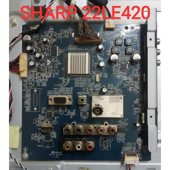 MESIN MB MAINBOARD TV SHARP LC 22LE420LM - LC22LE420 - 22LE420- 22LE420ML