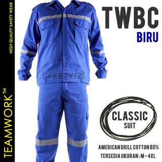 ZXY7B TWBC Setelan Set Baju dan Celana  Panjang Kerja  