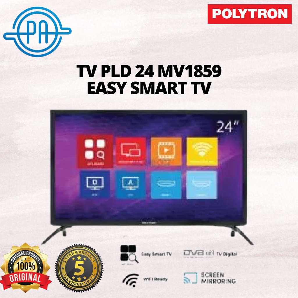 TV POLYTRON PLD 24 MV1859 24CV1869 SMART TV 24INCH BERGARANSI