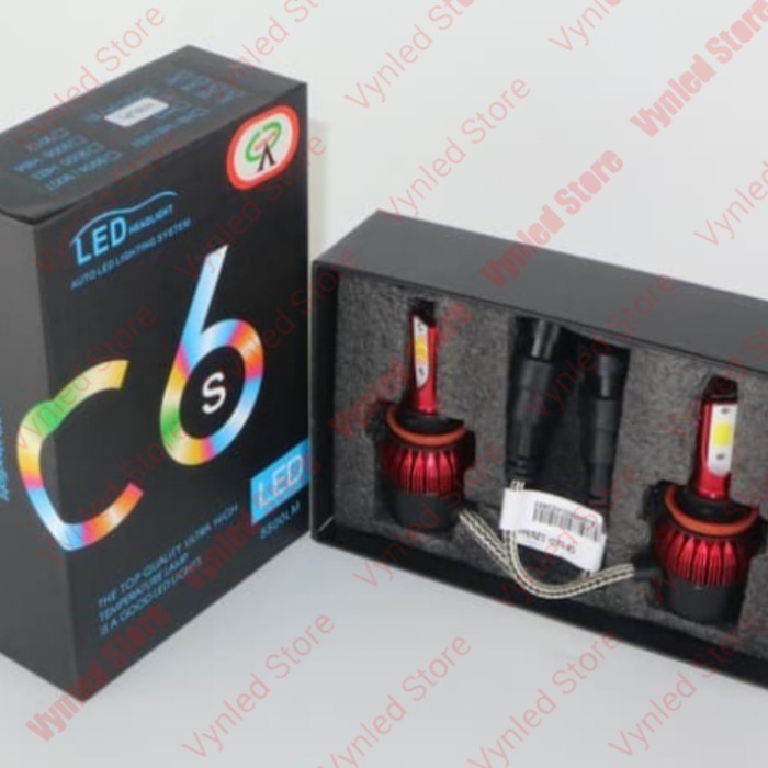 Lampu foglamp motor mobi LED C6 H11 dan H16 gold series 5500Lumen A-37