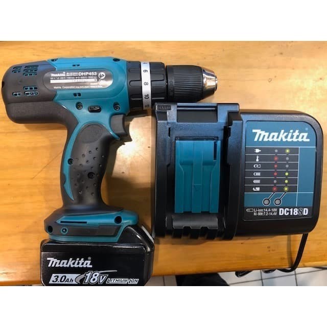 Makita DHP453 SFX8 / DHP 453 SF X8 Cordless Hammer Driver Bor Baterai