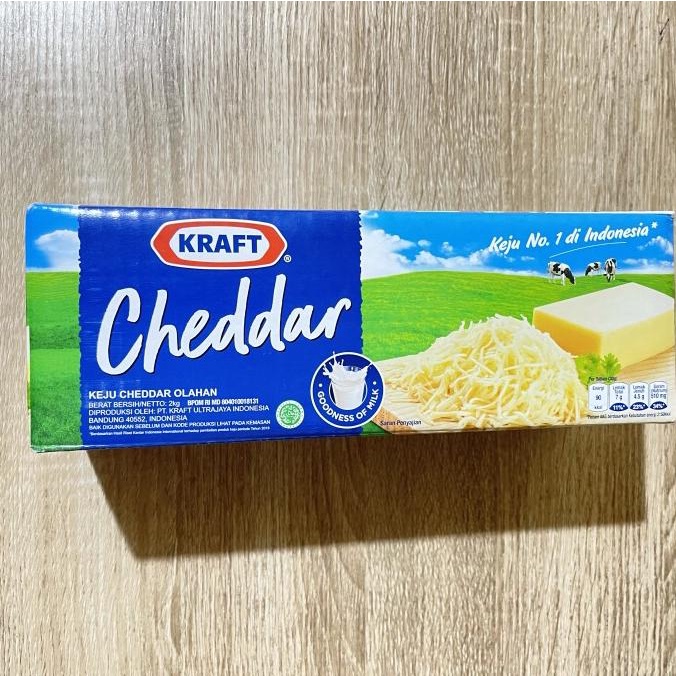 

BAYAR DITEMPAT Kraft Cheddar / Keju Kraft Cheddar 2KG - GRAB GOJEK