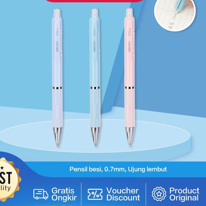 

Realpct Deli Propelling Pencil Pensil Mekanik Cetek Tip 0.5 mm Dilengkapi Klip S347
