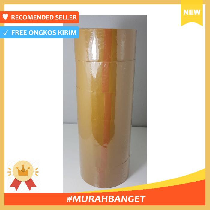 

Selotip & Double Tape - 1 Box Lakban Bening 2" Inch X 80 Yard Sazanami Tape Isolasi (Gojek) Bening