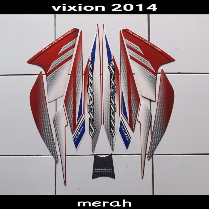 Striping Stiker Motor striping New Vixion 2014 Merah