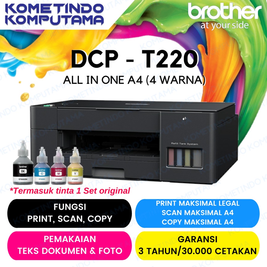 Brother Printer Ink Tank DCP-T220 Print Scan Copy DCPT220 GARANSI RESMI T220