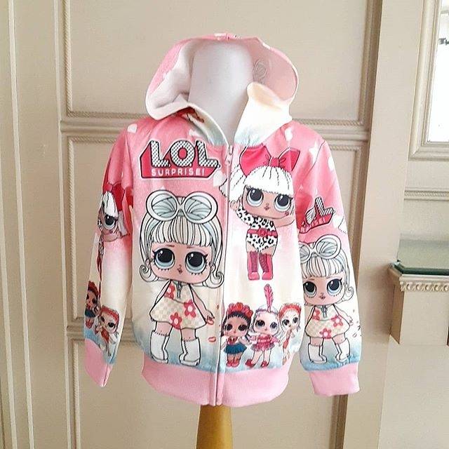 18086 LOL STAR OUTER RAINBOW / JACKET HOODIE LOL SURPRISE ANAK LUCU MURAH IMPORT KOREA / JAKET CEWEK