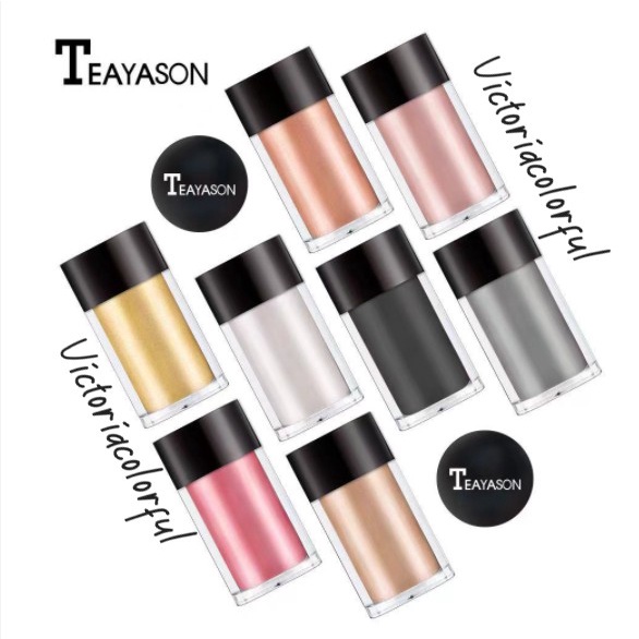 TEAYASON Eyeshadow Glitter  Tunggal 8 Warna Dramatis High Shine