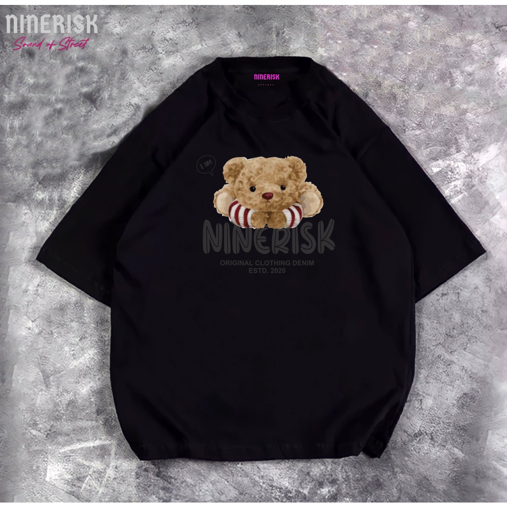 Kaos Pria Distro Oversized shirt pria korea ninerisk HEADBEAR RobboRaider kaos distro pria wanita or